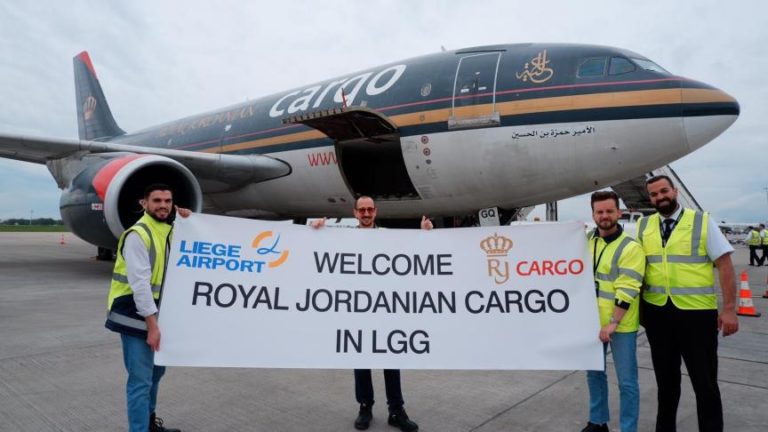 La compagnie cargo «Royal Jordanian» arrive à Liege Airport